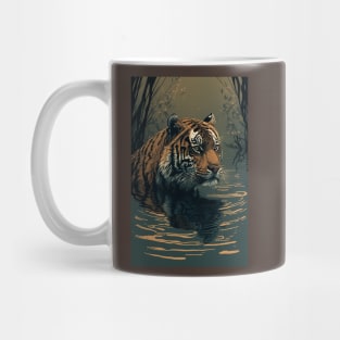 The Tiger's Oasis: A Watery Haven Mug